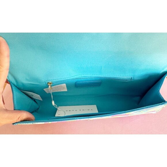 Trina Turk Summer Floral Printed Clutch NWT - Picture 7 of 9